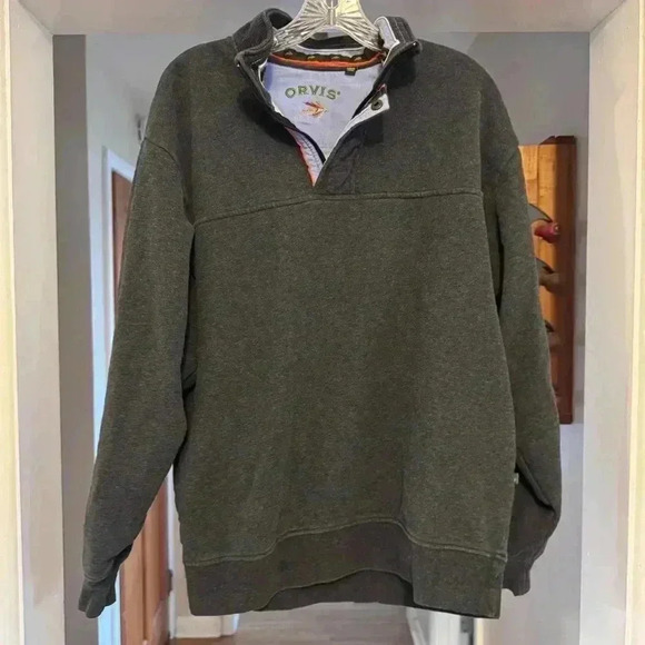 Orvis Other - ORVIS Men's 1/4 Zip Pullover Sweatshirt  Size L Gray, fishing, warm, sports
